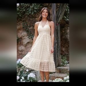 Cupshe X Madison Yours Forever Rose Halter Dress Medium